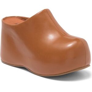 JEFFREY CAMPBELL CLOGGIN Mules Sz 8 Tan Platform